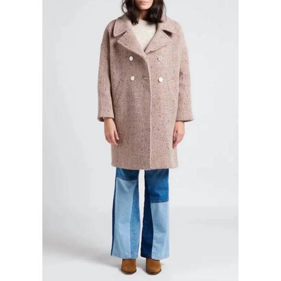 NEW BERENICE laine coat in beige - Picture 1 of 5